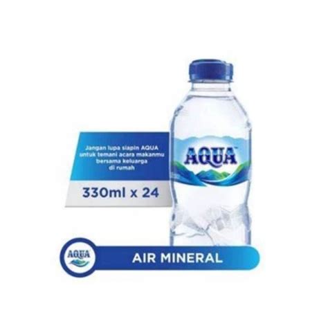 Jual Aqua Air Mineral 330 Ml 1 Dus 24 Botol Kecil Termurah Shopee