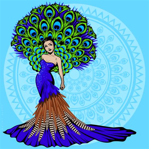 Peacock Dress By Dana Ulama Imaginaryfashion