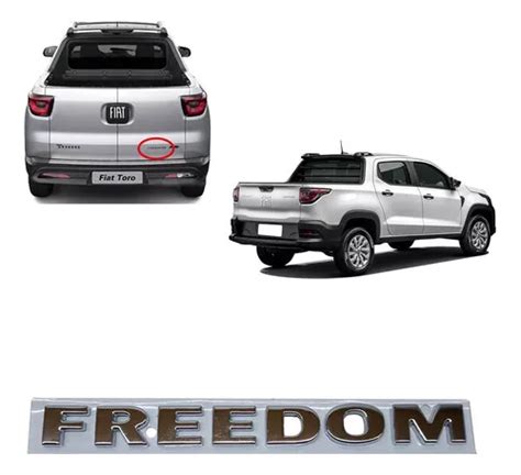 Emblema Traseiro Freedom Original Toro 2019 2020 2021 Fiat