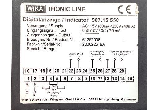 Wika Tronic Line Digitalanzeige Indicatior