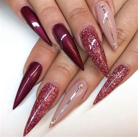 Pin By Safi Nkenyero On Nails Design Ideas Burgundy Nails Burgundy