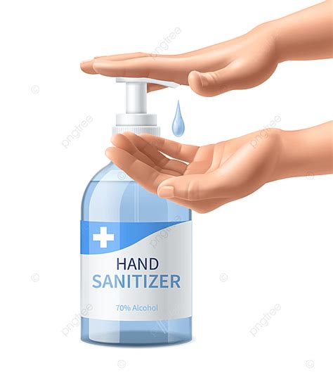 Hand Sanitizer Bottle Vector Design Images Realistic Hands Sanitizer