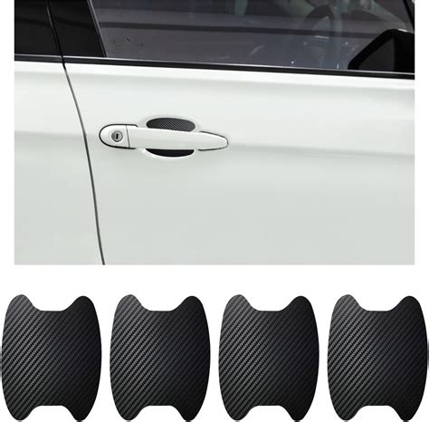 Amazon Ziciner Pcs Car Door Handle Sticker Carbon Fiber Texture