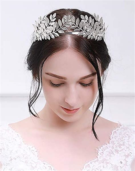 Buy Denifery Vintage Baroque Wedding Olive Branch Crown And Tiara Bridal Princess Queen Crown