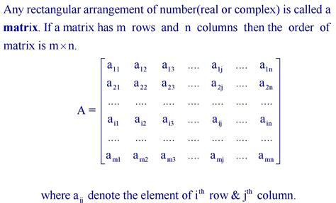 Matrices Formula For 12th Class » Formula In Maths