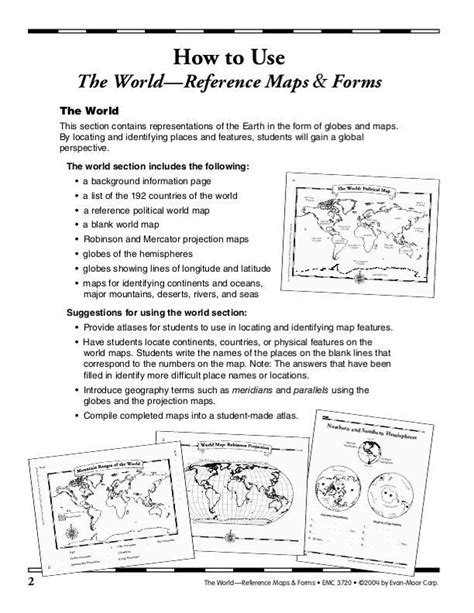 Evan-Moor The World Reference & Map Forms | EMC3720 – SupplyMe