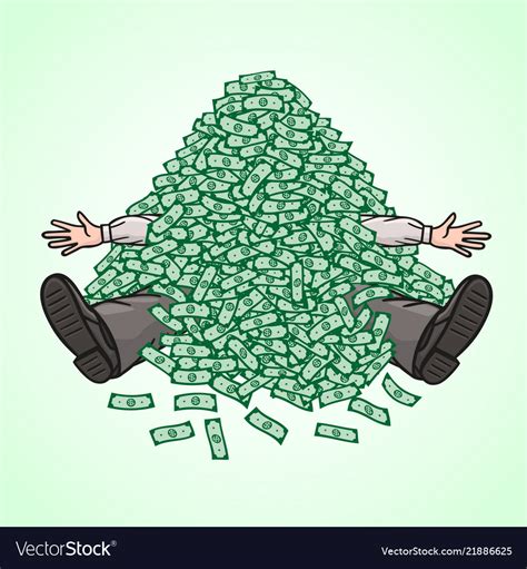 Businessman hit the jackpot and he fell asleep Vector Image