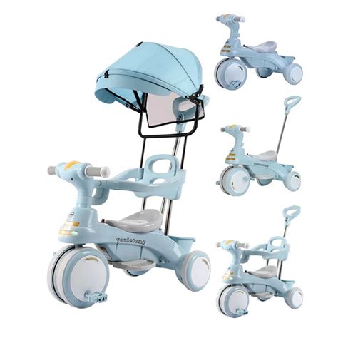 Children Tricycles Bicycles With Guardrail Stroller For Toddler Boys