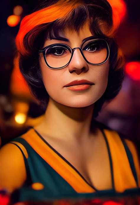 Velma From Scooby Doo Wearing Glasses In Jazz Club Ai Art Gallery