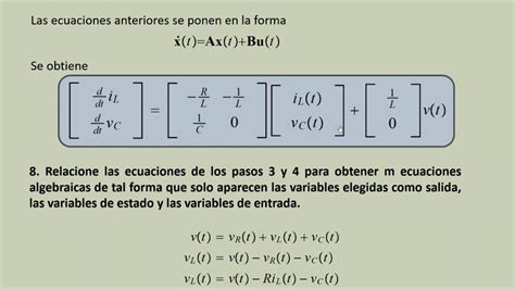 Ejemplo de obtención de la representación en variables de estado del