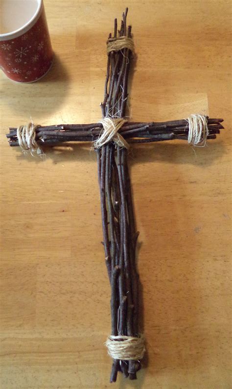 Twig Stick Cross Rustic Décortwigs Sticks And Twine Cross