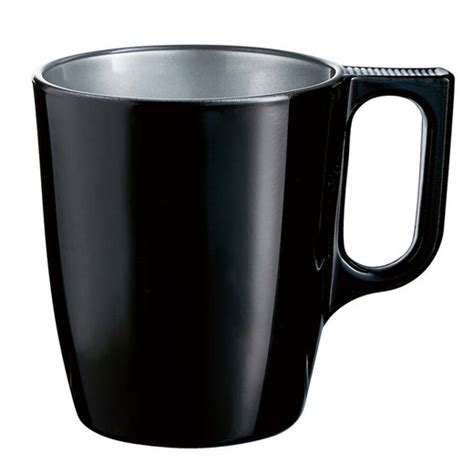 Luminarc Flashy Breakfast Black Glass Mug 25 Cl Brycus