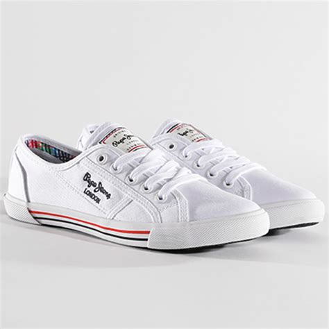 Pepe Jeans Baskets Femme Aberlady Basic 17 PLS30500 White