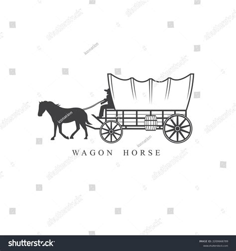 Covered Wagon Train Clipart