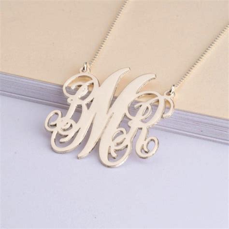 Monogram Necklace - Etsy