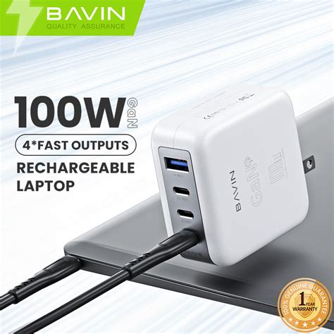 Bavin Pc W Gan Super Fast Charger Ports With Qc Pd Fast