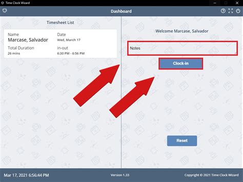 How To Clock In And Out Of Time Clock Wizard