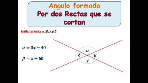 Ángulos Formados por dos Rectas que se Cortan Ángulos adyacente y