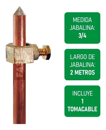 Kit Puesta A Tierra Jabalina 3 4 X 2m Caja Inspec Toma Cable En Venta