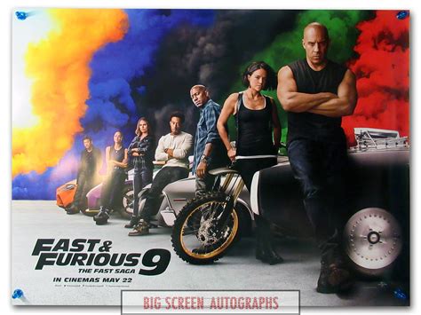 Fast and the Furious 9 quad poster A | Big Screen Autographs