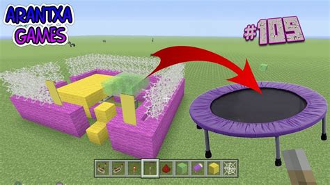 Como Hacer Una Cama Elástica O Trampolín En Minecraft Youtube