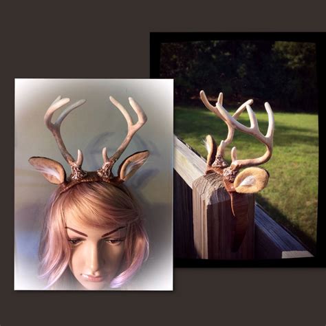 Deer Antler Headband Headpiece Halloween Costume Horns Buck Doe Fawn