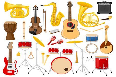 Cartoon Musical Instruments Graphic by winwin.artlab · Creative Fabrica