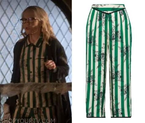 Lucifer Season 5 Episode 5 Lindas Cropped Striped Satin Twill