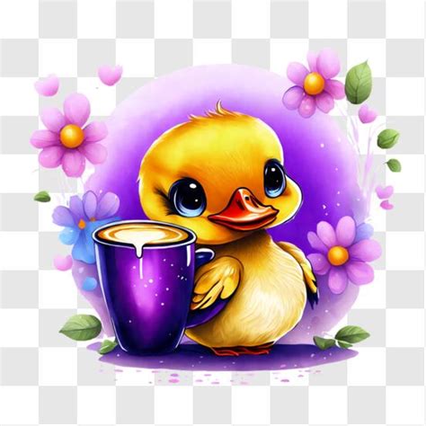 Download Cute Yellow Duck Character Png Online Creative Fabrica