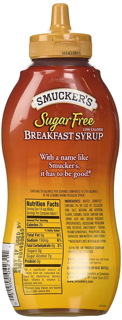 Syrup De Maple Sugar Freee Smucker S En Shay S Hay