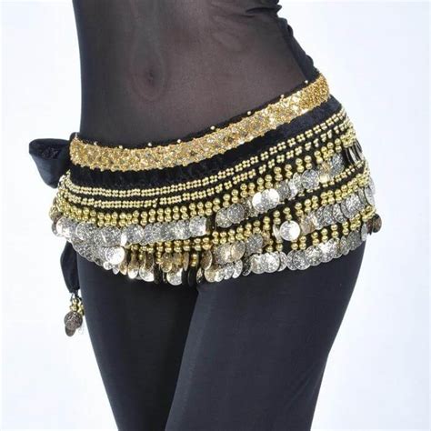 248 Gold Coins Belly Dance Waist Scarf [belbs004] Danzcue