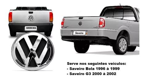 Emblema Vw Tampa Traseira Ca Amba Saveiro G G Venda Em