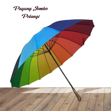 Jual Payung Pelangi Jari Rainbow Umbrella Jumbo Payung Golf Besar