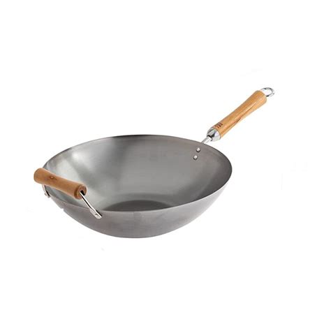 Myland 32cm15mm Heavy Duty Iron Wok Chefs Depot