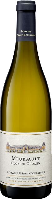 Meursault Clos Du Cromin Bio Blanc Domaine G Not Boulanger Par