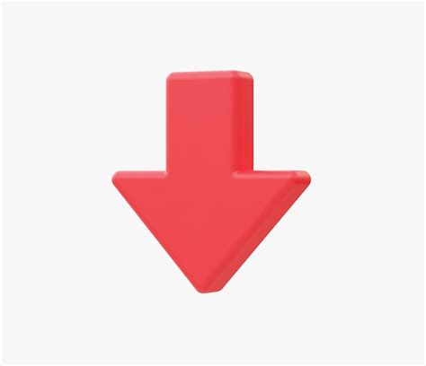 Premium Vector 3d Realistic Down Button Vector Illustration