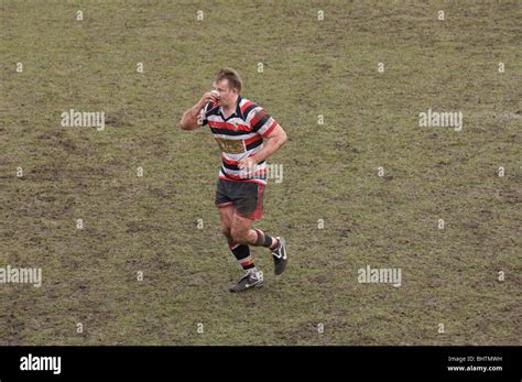 Altrincham Kersal Rugby Player Leaving The Pitch With A Bloody Nose