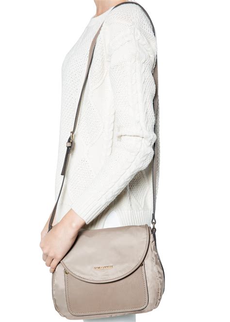 Lyst Mango Nylon Cross Body Bag In Gray