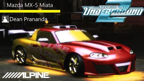 Nfs Underground Mazda Mx Miata Tuning Youtube