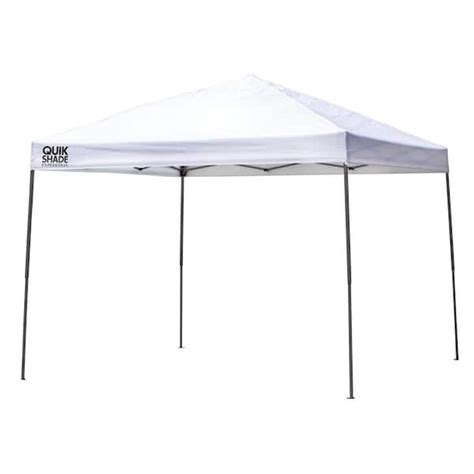 Quik Shade Expedition Ex100 10 Ft X 10 Ft White Straight Leg Pop Up Canopy 167512ds The Home