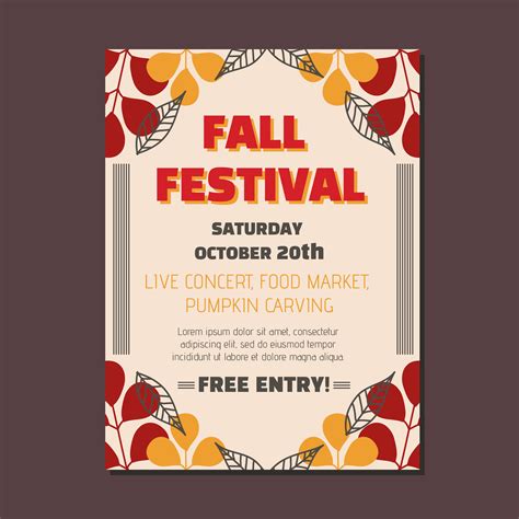 Fall Festival Template Vector 240698 Vector Art at Vecteezy