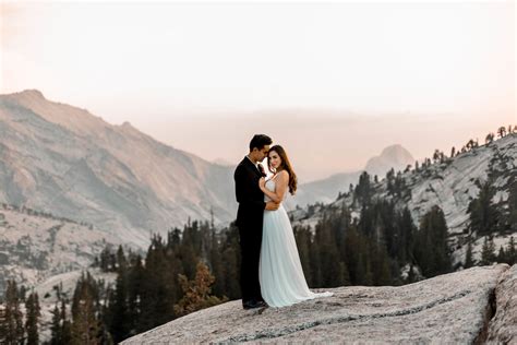 Yosemite National Park Wedding Sunset Elopement At Olmstead Point