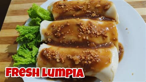 How To Make Fresh Lumpia Lumpiang Sariwa With Peanut Sauce Youtube