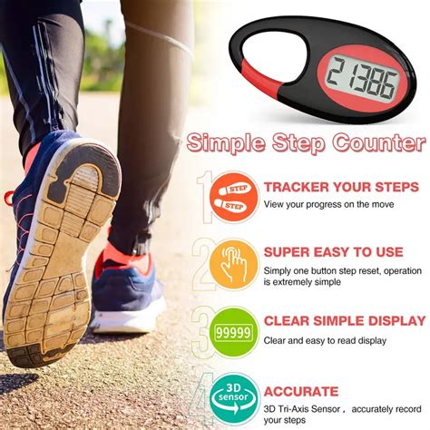 Accurately Count Steps Multi Color Pedometer Step Counter Temu