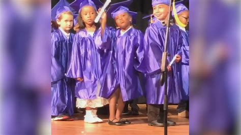 Dancing girl steals show at pre-K graduation - 6abc Philadelphia