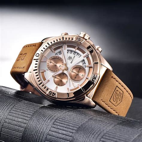 Benyar Mens Chronograph Watch Brown Vivid Nuance South Africa