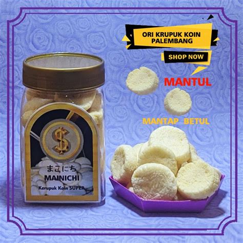 Jual Krupuk Kemplang Koin Dollar Mini Palembang Ikan Super Mainichi