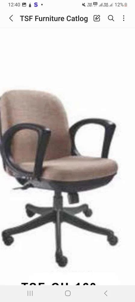 Fabric Godrej Revolving Chair Mid Back Fixed Arm Red At Rs 3800 Piece