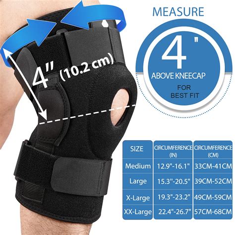 Buy Neenca Hinged Knee Brace Adjustable Compression Knee Support Brace