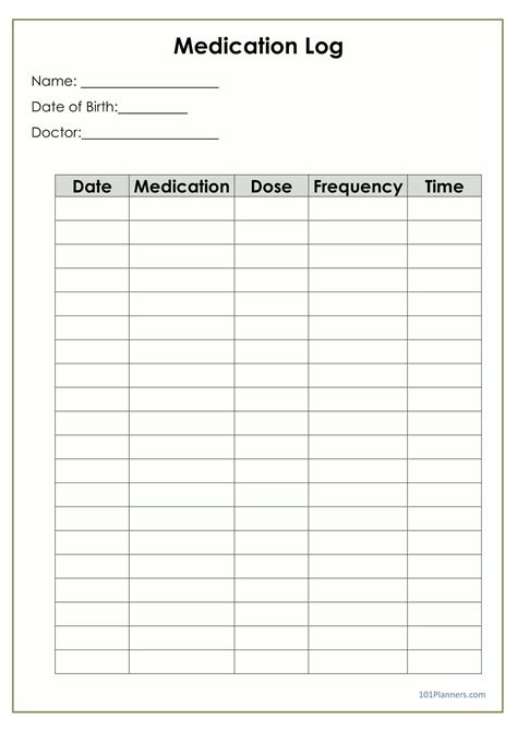 Medication Calendars To Print